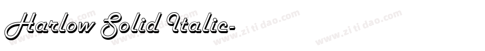 Harlow Solid Italic字体转换